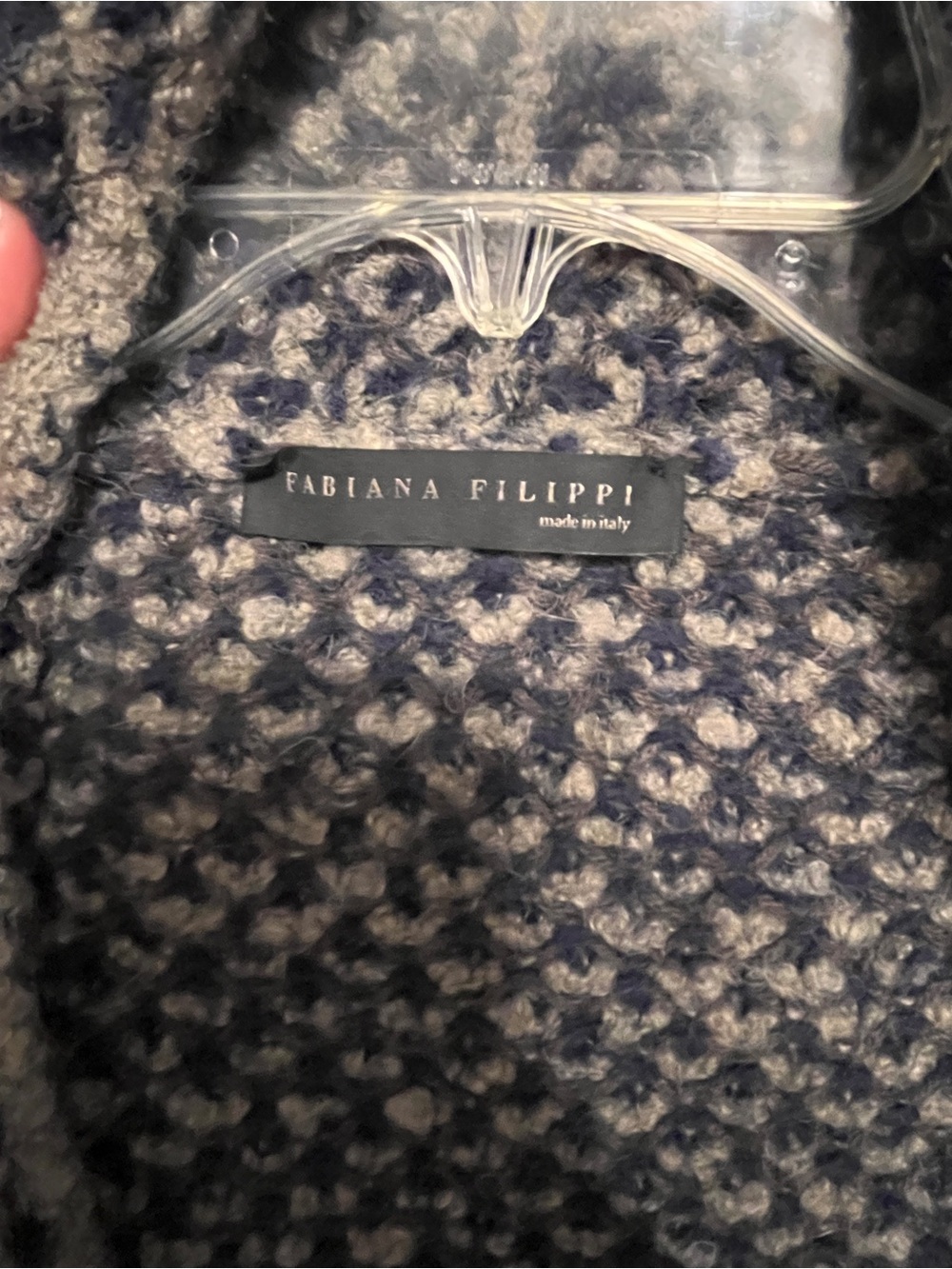 Fabiana Filippi Honeycomb Boucle Knit Cardigan Vest Alpaca Merino XXS Italy